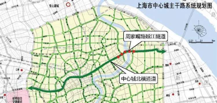 周家嘴路隧道计划年底通车,将为常年拥挤的"邻居"翔殷