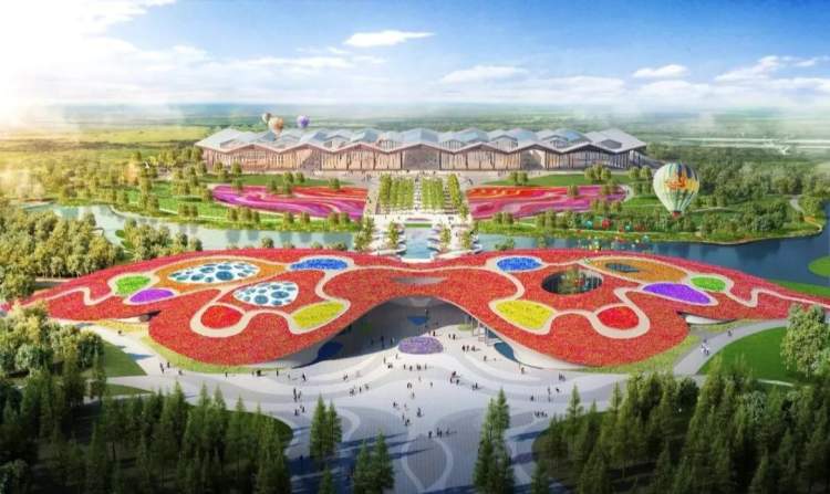 2021年中国花博会在崇明紧锣密鼓筹备中,地形,个别场馆已现雏形