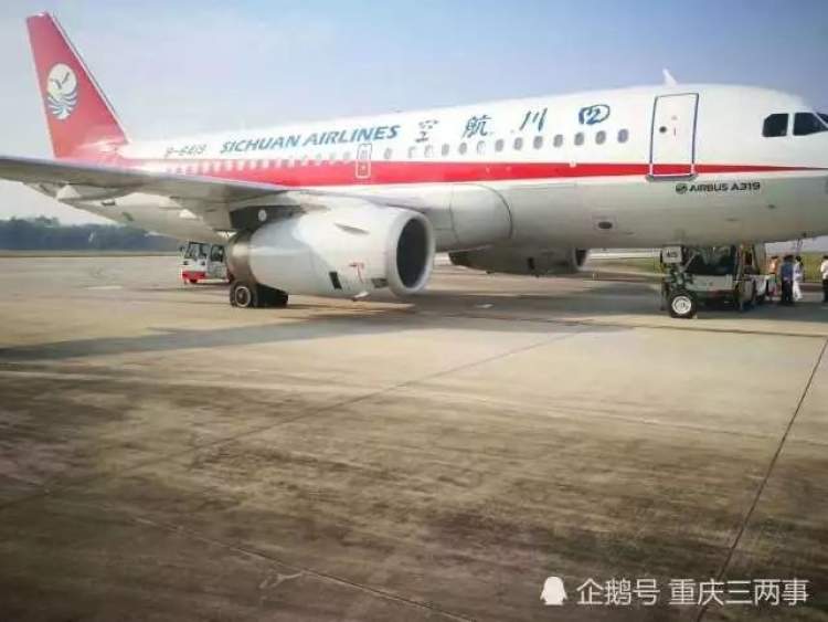 △当事飞机3u8633航班安全备降成都 图片来源:重庆三两事