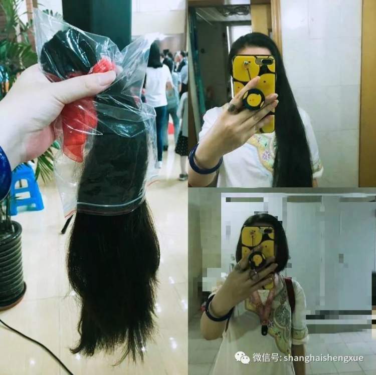晨报学记团曾患白血病的女孩剪去长发只为爱的传递