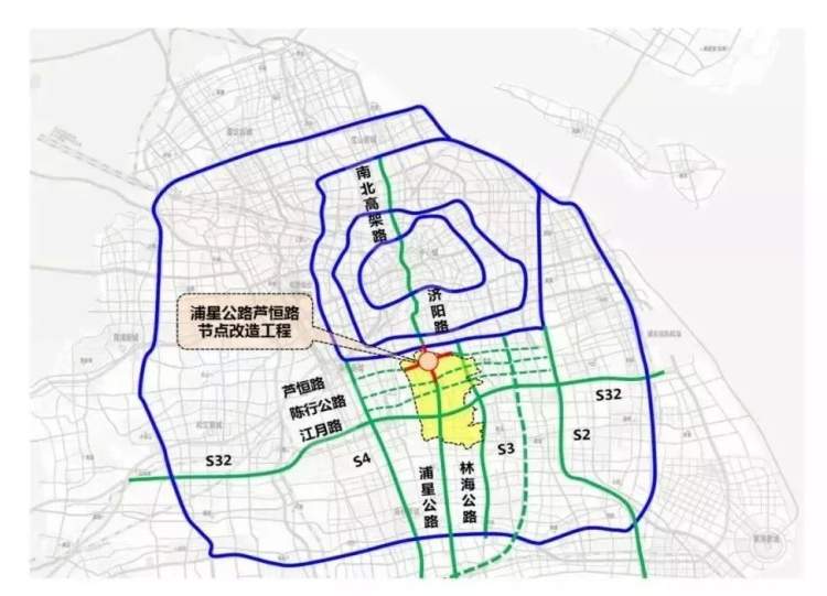 建成后将会满足济阳路高架接地的需求,有利于改善浦江镇区域交通拥堵.