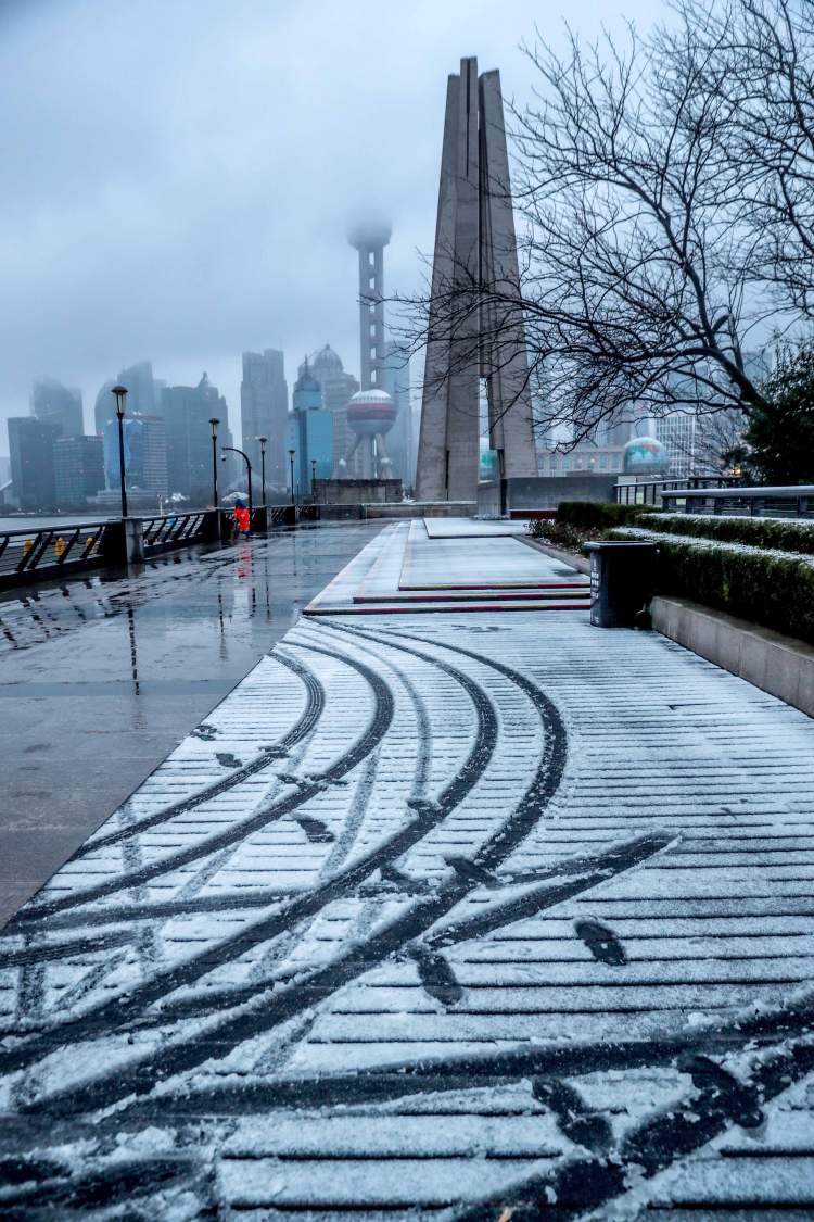 上海雪景图片外滩图片