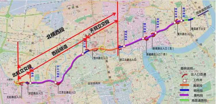 上海版图今天新添 一横 北横通道西段正式通车了 周到