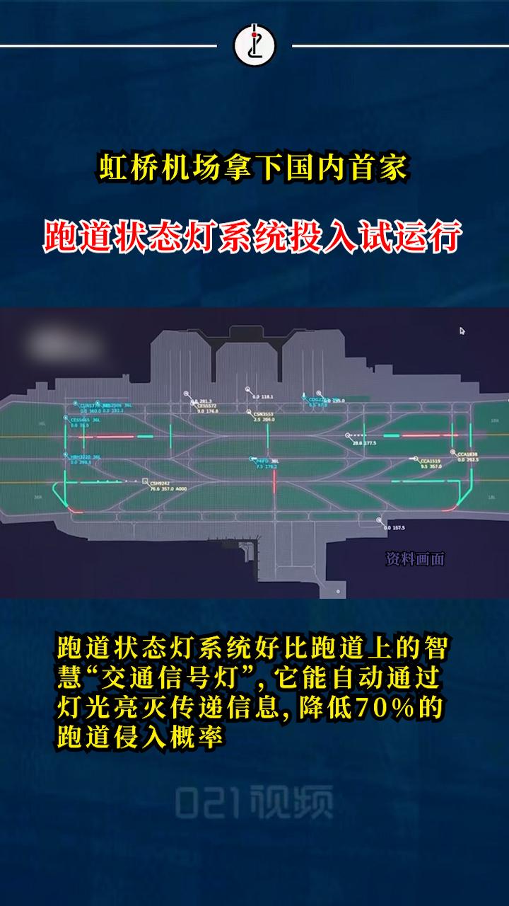 虹桥机场跑道图图片
