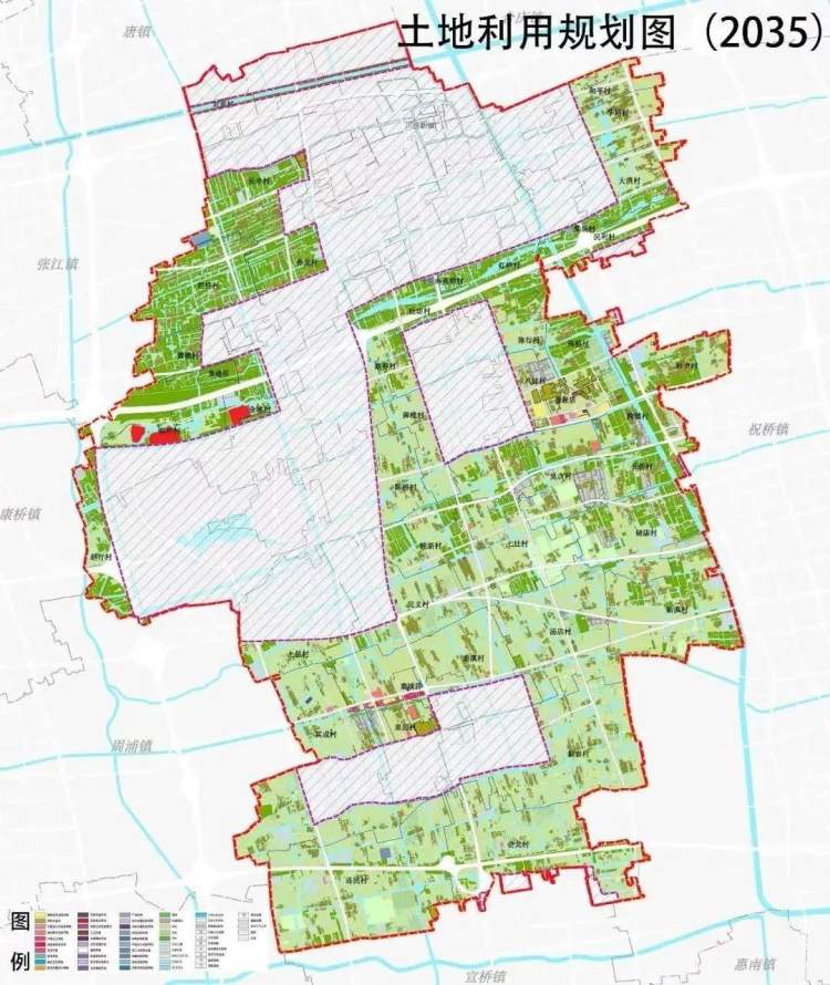 规划2处"e"点,一处为川沙东城区城镇集中安置区,一处为六灶社区城镇