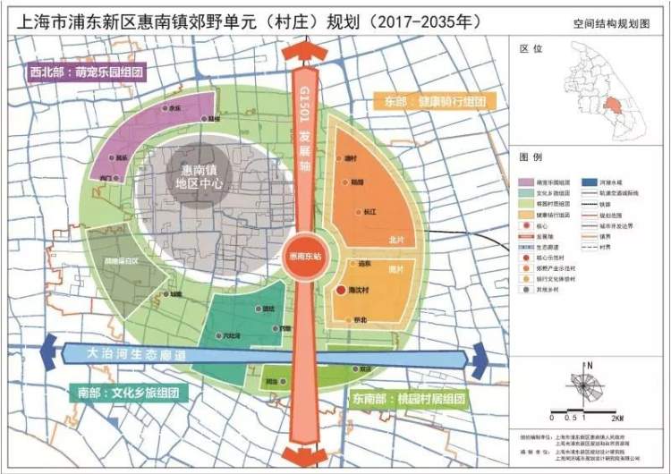 镇丨"一心一环,一轴一廊,四组团",一起来看我们惠南的郊野单元规划