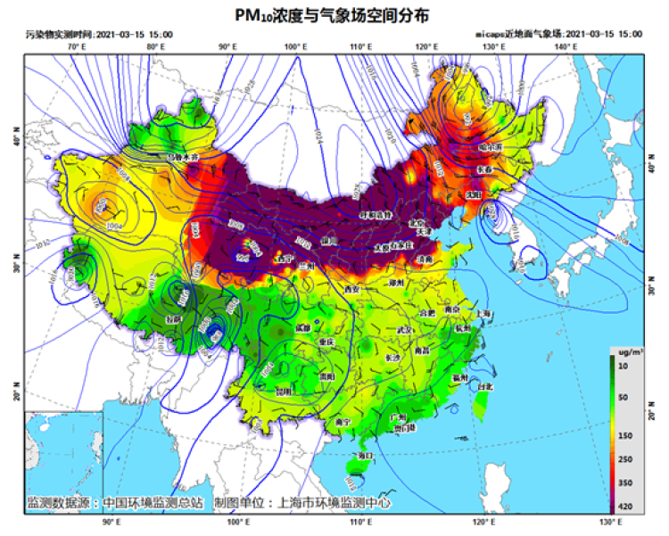 雾霾地区分布图图片