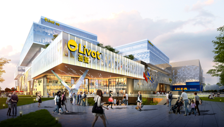 近日,由英格卡购物中心开发建设的上海荟聚综合体项目举行塔楼钢结构