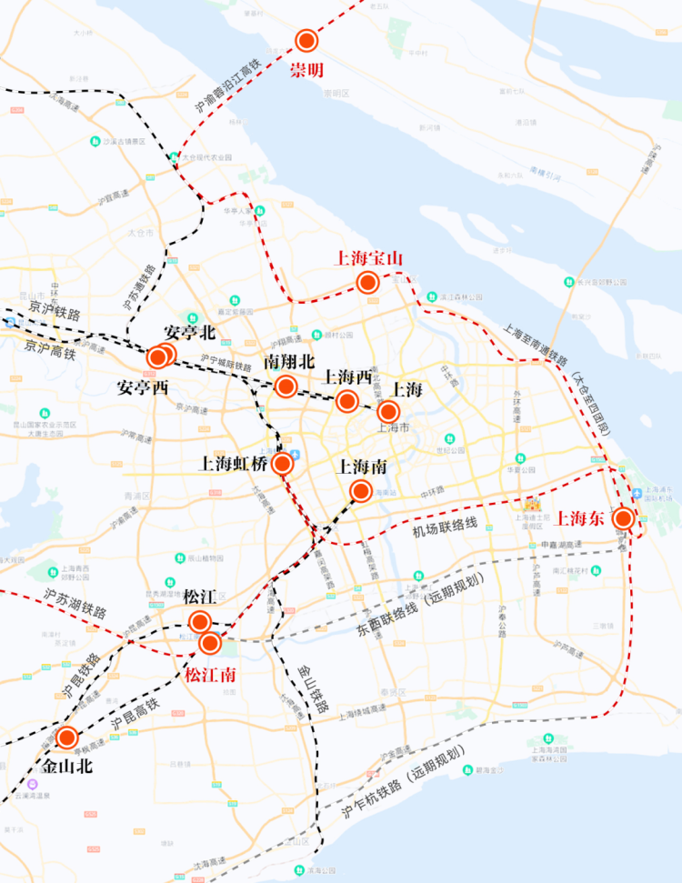 未來上海將新建4座火車站,新增2條市域鐵路 - 周到上海